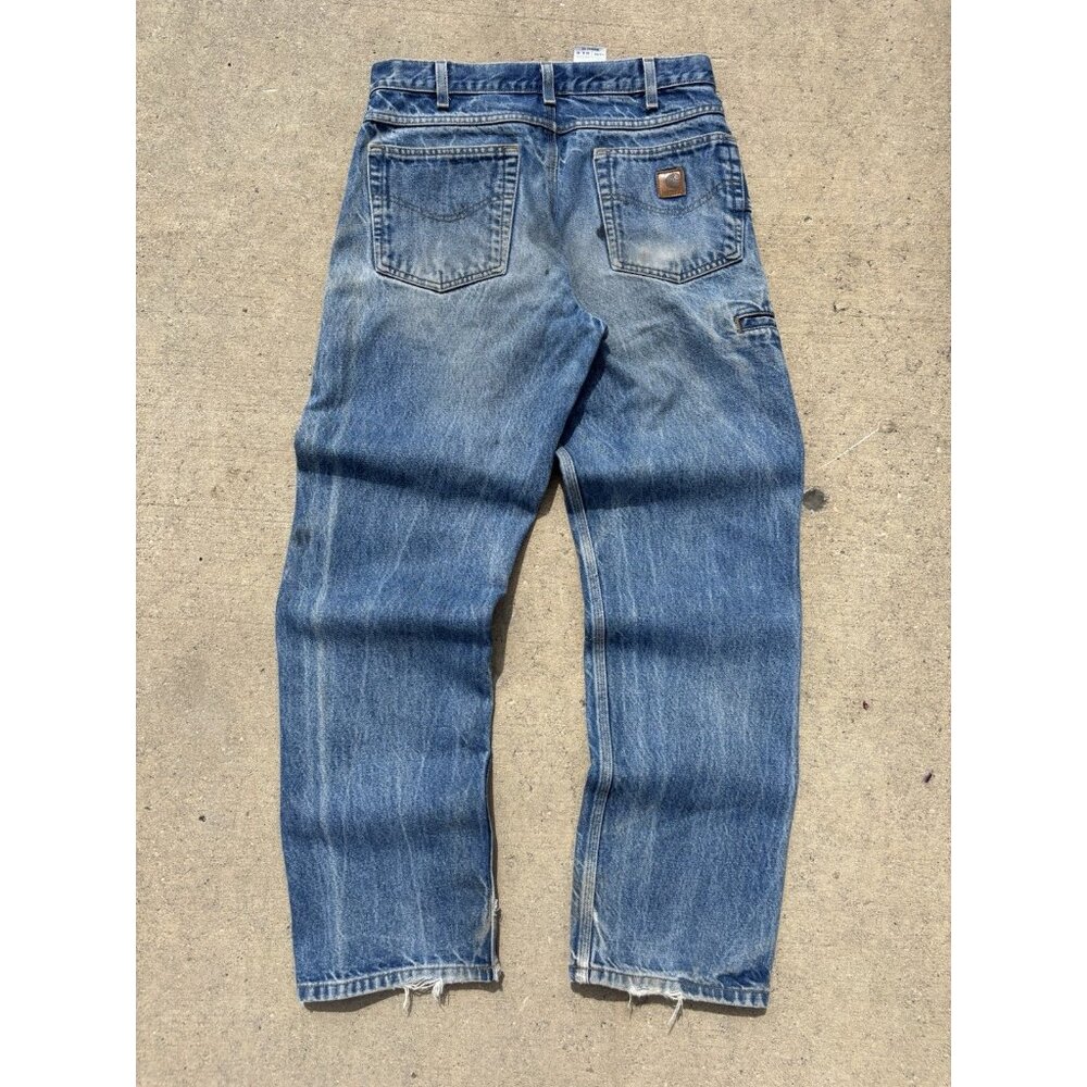 Vintage Y2K Carhartt Carpenter Raw Denim Blue Jean